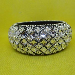 Wide Mirrored Bangle Bracelet